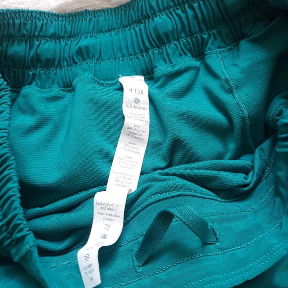 NWOT Lululemon Hotty Hot Shorts 4" Size 4 Tall - Teal Lagoon - Picture 12 of 14